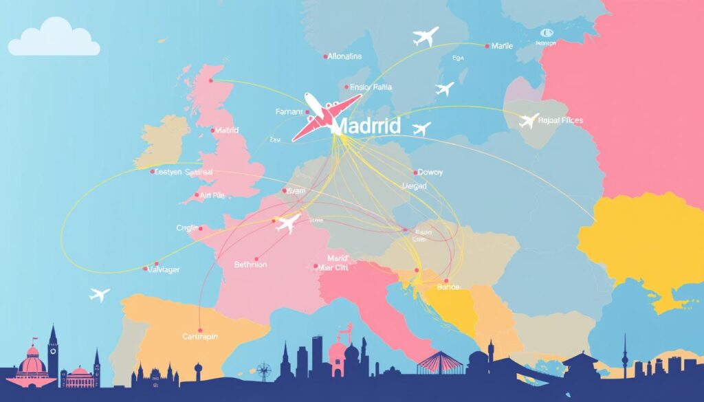 Madrid Flight Routes Map Madrid Flight Routes Map