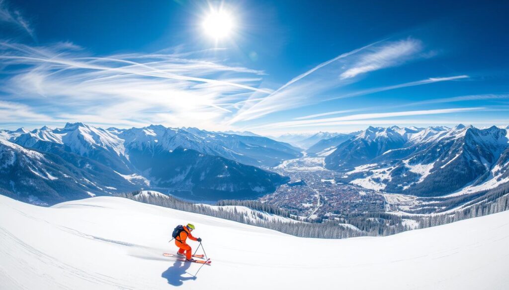 swiss alps skiing