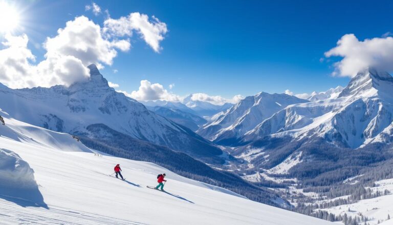 swiss alps skiing